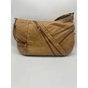 Converse One Star Camel Brown Shoulder Hobo Bag Y2K Vintage Brass Hardware